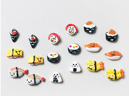 Glitter Sushi Stud Earrings