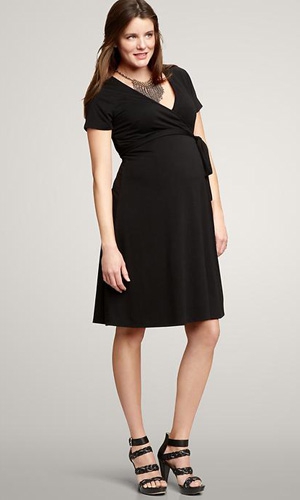 Gap Maternity Black Wrap Dress