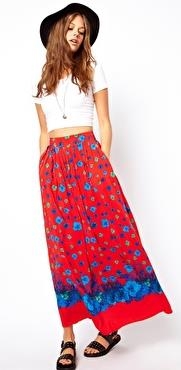 ASOS Maxi Skirt in Floral Print