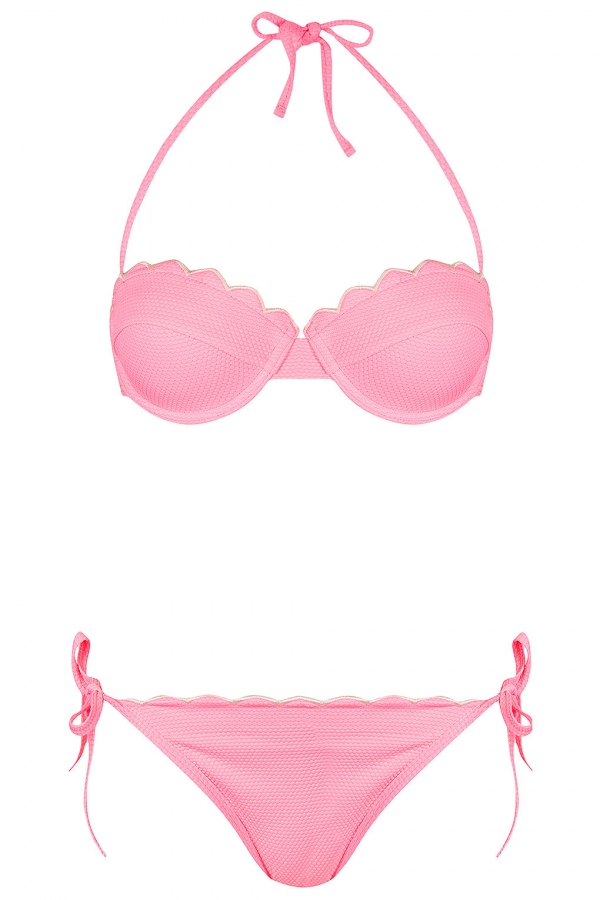 Scalloped Texture Bikini