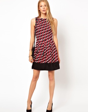 Arrow Print Skater Dress