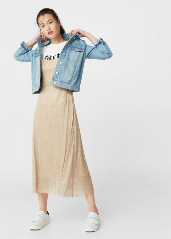 clothing, sleeve, dress, spring, denim,