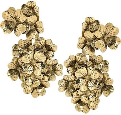 Yves Saint Laurent Lucky Chyc 5-Karat Gol-Plated Clover Earrings