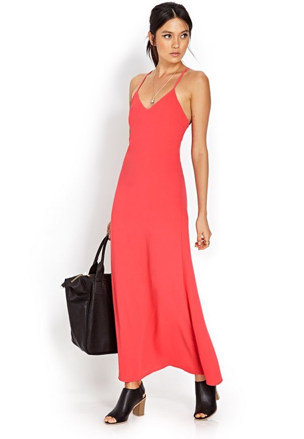 Woven Crossback Maxi Dress