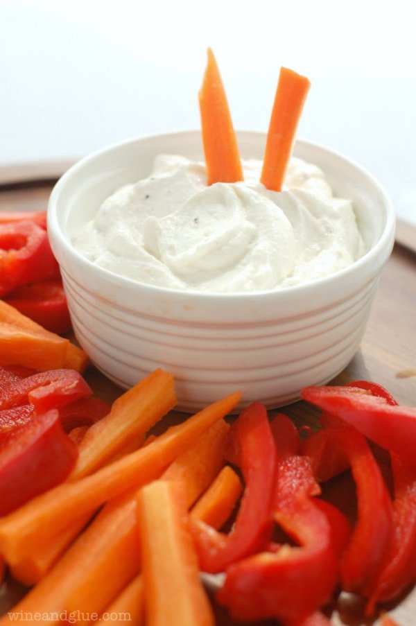 Two Ingredient Skinny Veggie Dip