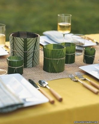 Leaf Covered Candle Holders