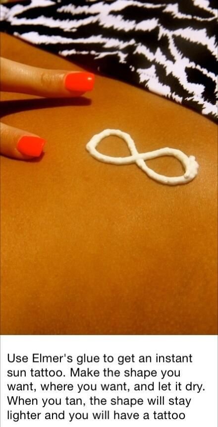 Use Elmer's Glue to Make a Sun Tattoo