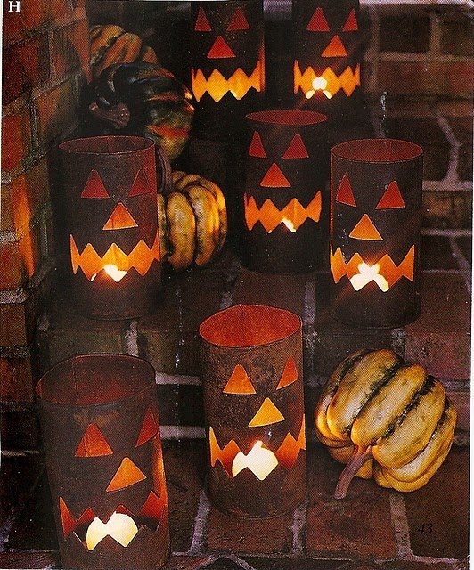 Tin Can Jack-0-lanterns