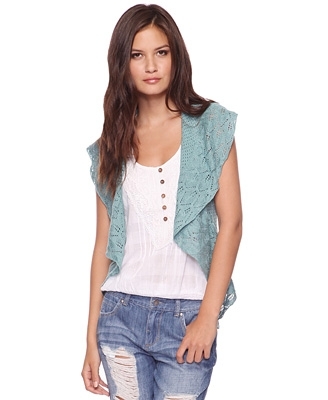 Pointelle Knit Vest