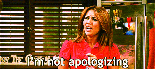 not, apologizing,
