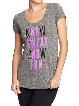 Women's Active by Old Navy Heathered Graphic Tees from Old Navy