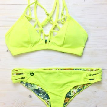 Banana Yellow Swimsuit Set