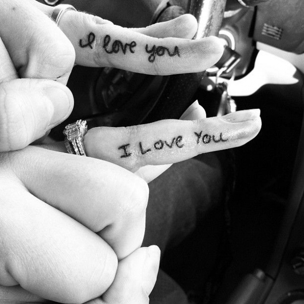 Her Writing on His Ring Finger and His on Hers