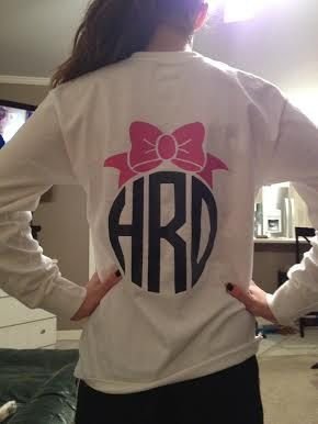 Custom Bow Monogrammed Tee