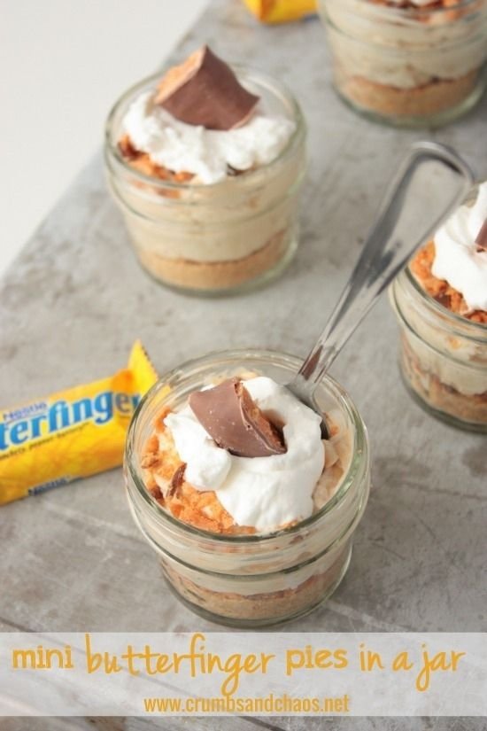 Mini Butterfinger Pies