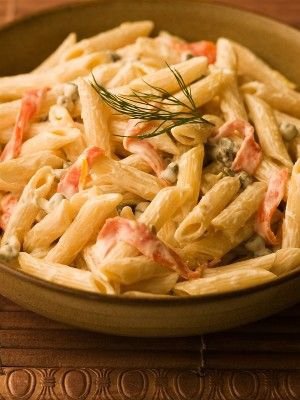 Penne with Smoked Salmon and Cream Cheese Sauce