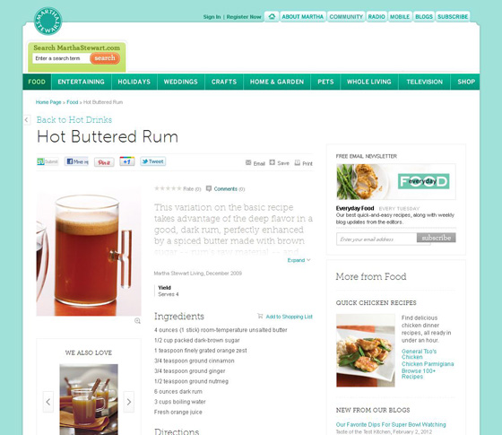 Hot Buttered Rum