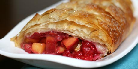 Nectarine Raspberry Strudel