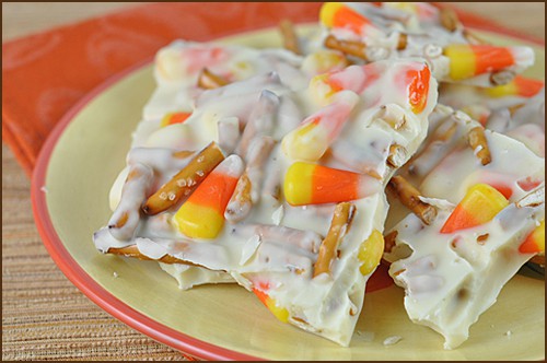 Candy Corn & Pretzel Bark