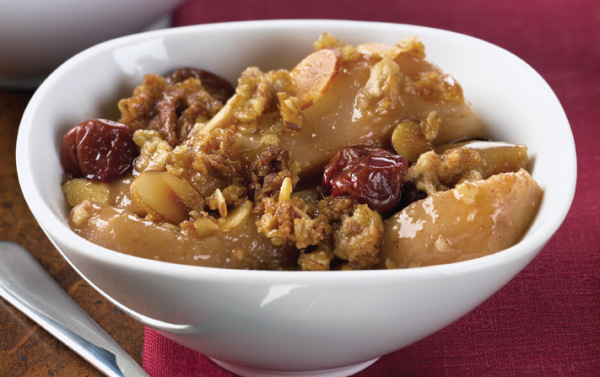 Pear and Cherry Crumble