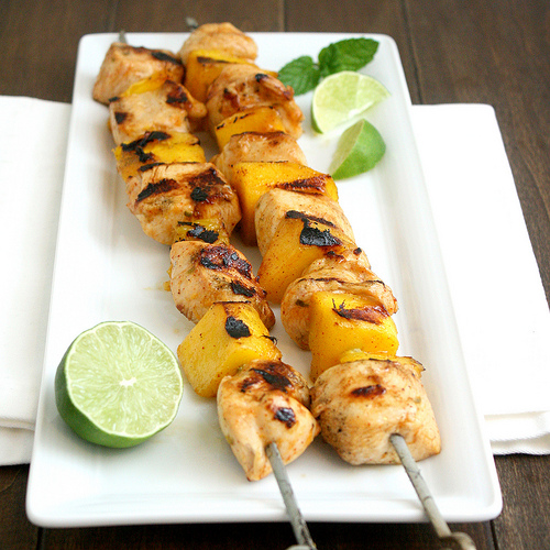 Chicken and Mango Kebabs