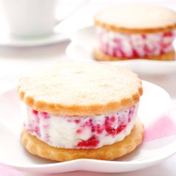 Raspberry Ice Cream Sandwiches