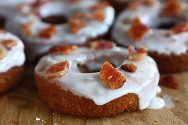 Maple Bacon Cake Doughnuts