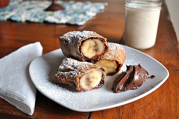 Banana Nutella Eggrolls