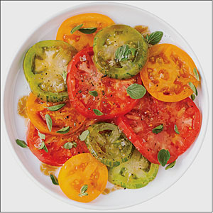 Heirloom Tomato Salad with Pomegranate Drizzle