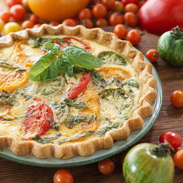 Heirloom Tomato and Onion Quiche