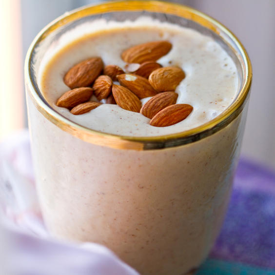 Almond Butter Banana Shake,Vegan