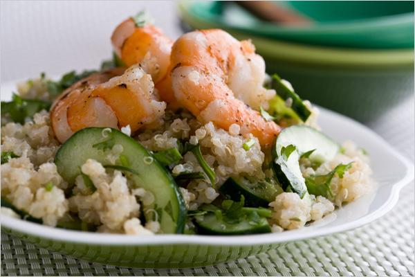 Quinoa and Ginger Lime Shrimp