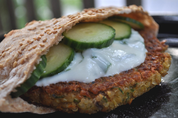 Greek Style Quinoa Burgers