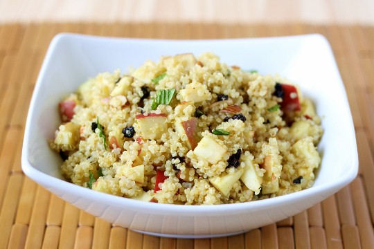 Quinoa and Apple Salad with Curry Dressing