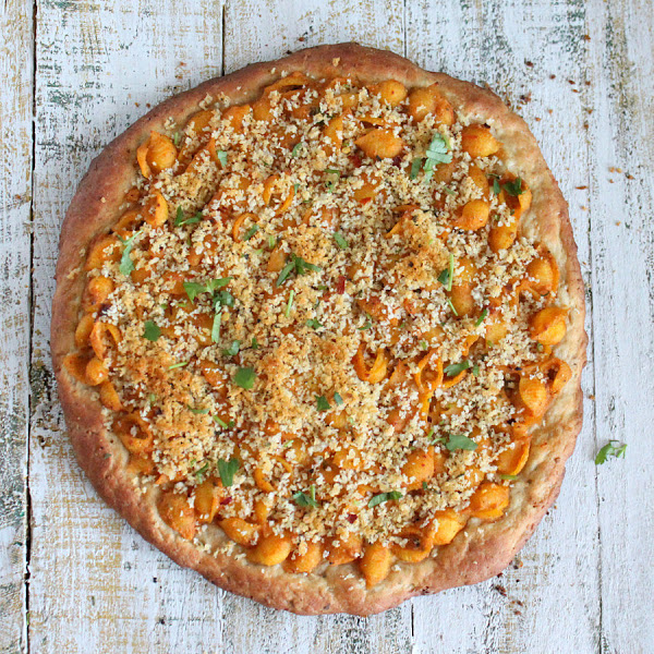 Chipotle Mac and Cheese Pizza with Kamut Wheat Cashew Crust