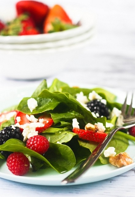 Summer Berry Salad with Lime-Basil Vinaigrette