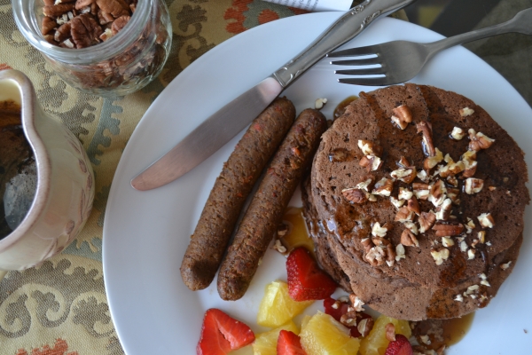 Peppermint Mocha Protein Pancakes