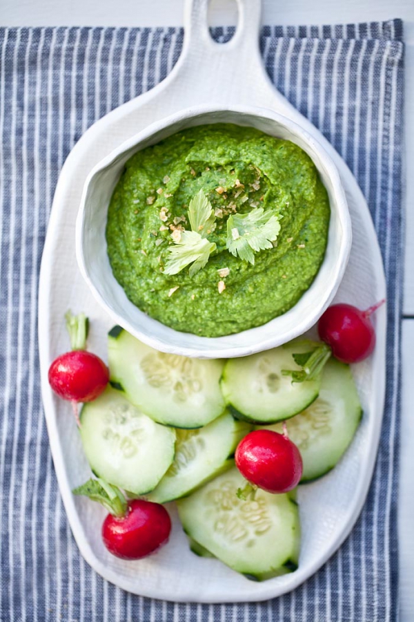 Lemon Spinach Hummus