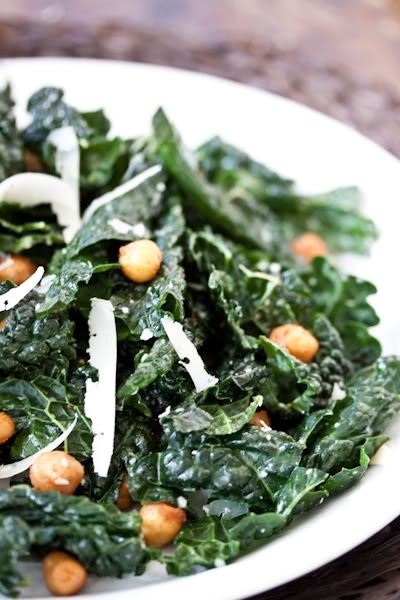 Tuscan Kale Salad with Lemon-shallot Dressing + Parmela