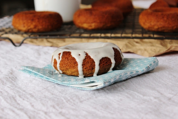 Baked Espresso Banana Donuts