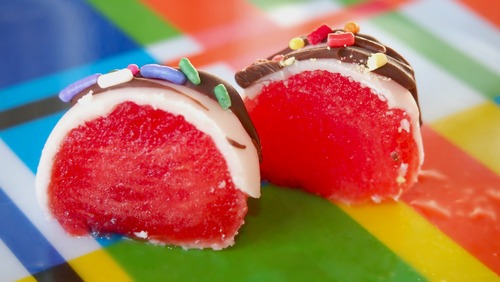 White Chocolate Watermelon Bites