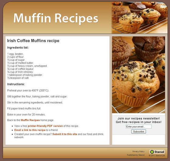 Irish Coffee Muffins