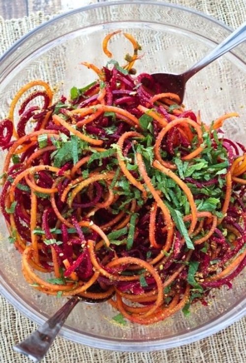 Spiralized Beet Salad