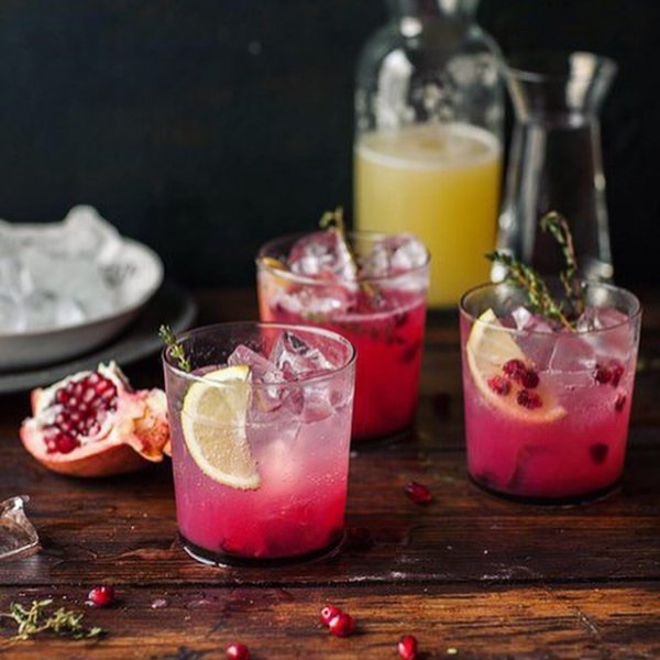 Enjoy Pomegranate Juice in the Evening