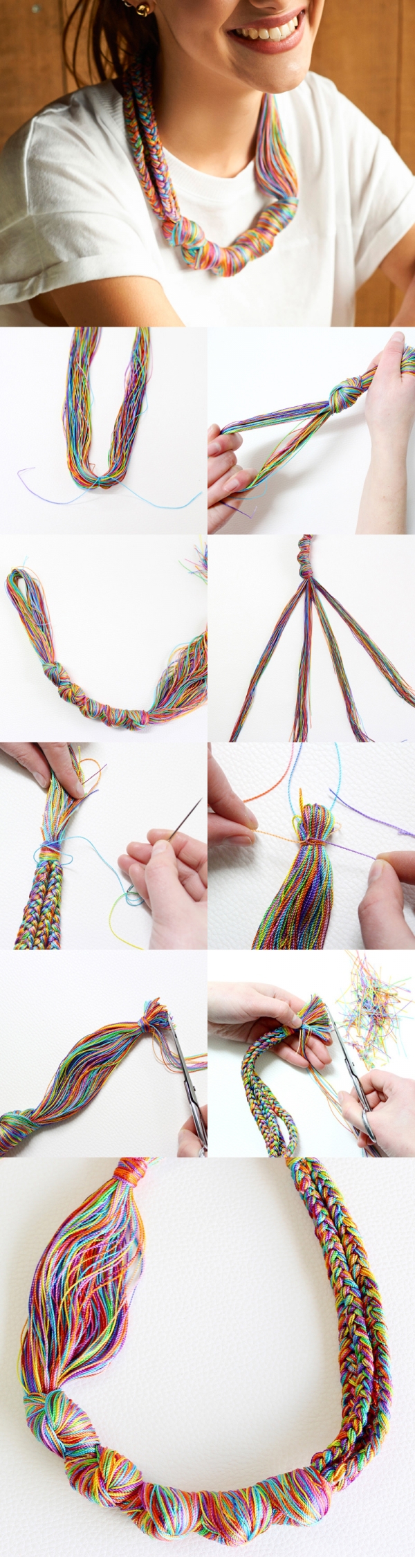 How to Make a Necklace with Embroidery Thread