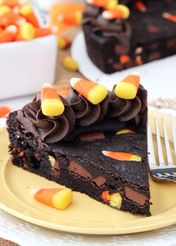 Candy Corn Chocolate Chip Cookie Cake