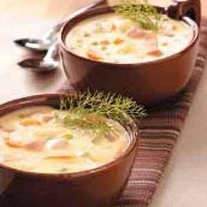 Cheddar Ham and Potato Soup