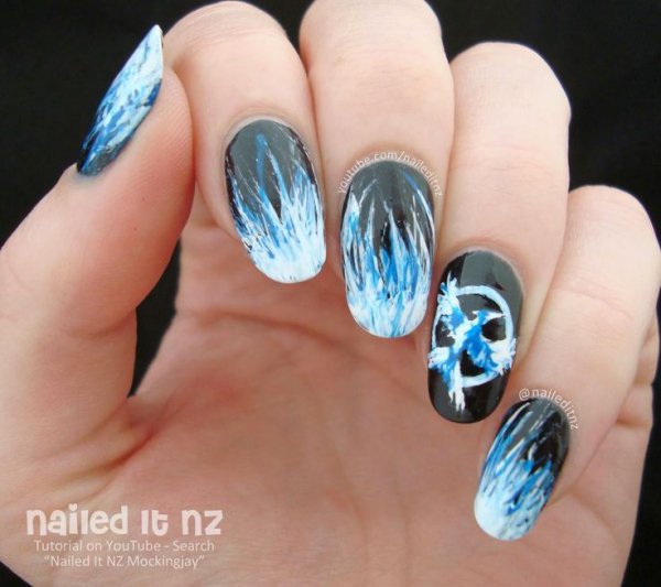 Mockingjay Nail Art