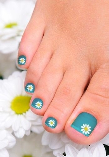 A Simple Summer Flower on a Blue Background