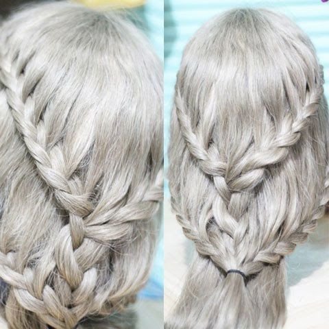 hair,hairstyle,hair coloring,french braid,long hair,